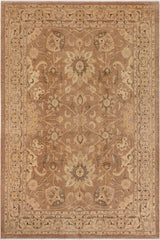 handmade Traditional Kafkaz Brown Tan Hand Knotted RECTANGLE 100% WOOL area rug 10X14