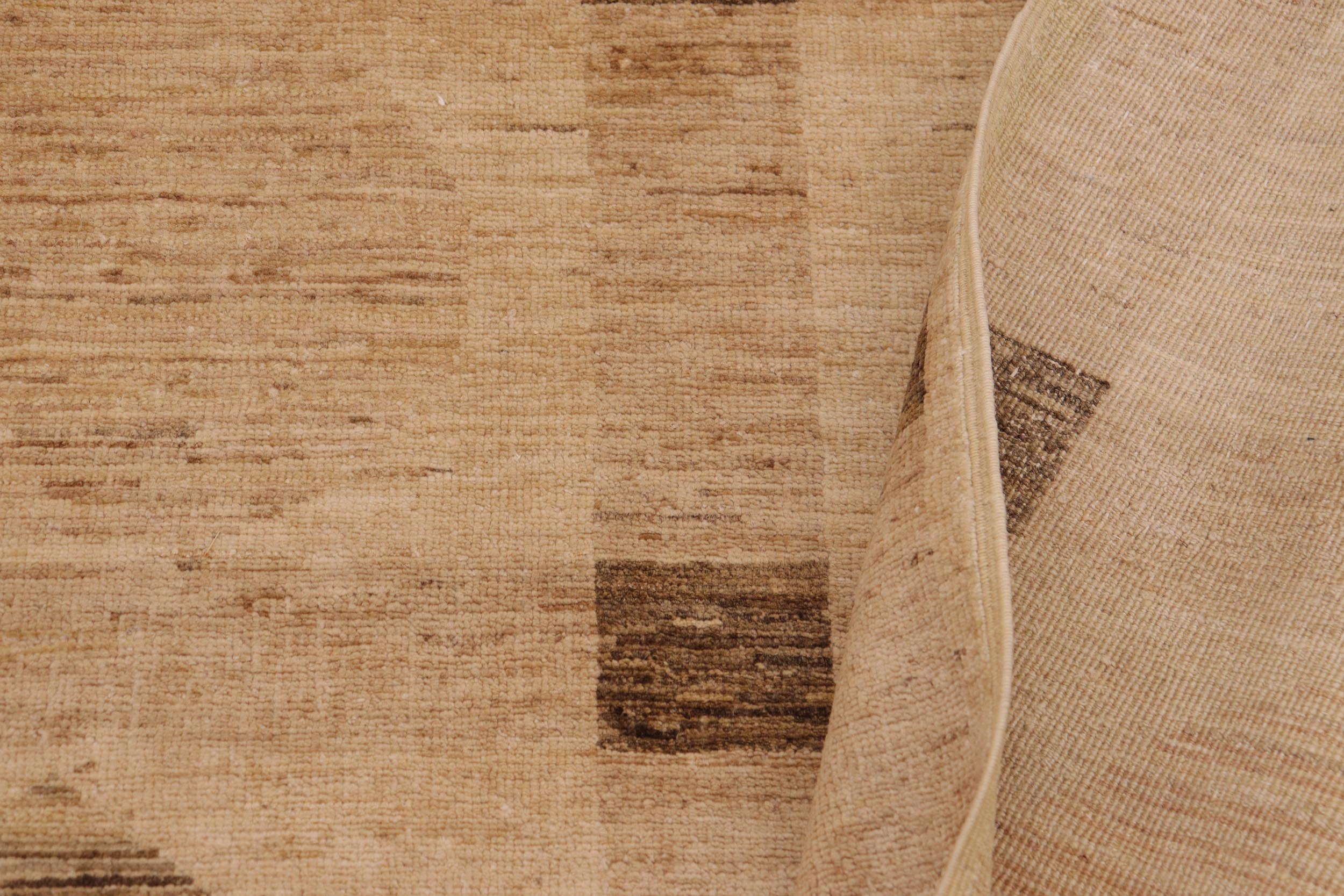 handmade Modern Gabbeh Tan Brown Hand Knotted RECTANGLE 100% WOOL area rug 9' x 12'