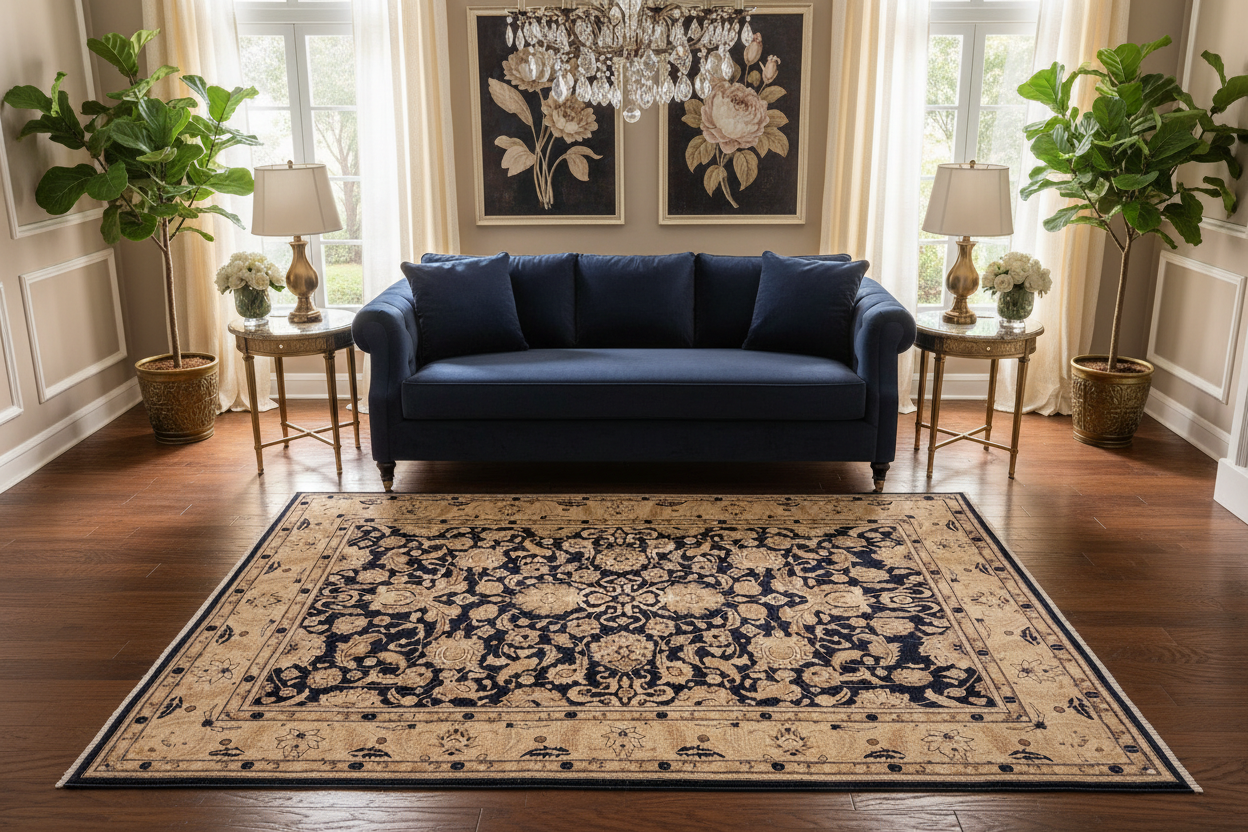 handmade Traditional Kafkaz Blue Lt. Gold Hand Knotted RECTANGLE 100% WOOL area rug 10x14