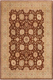 handmade Traditional Lahore Brown Beige Hand Knotted RECTANGLE 100% WOOL area rug 10 x 14