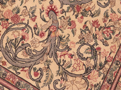 handmade Traditional Tamour Beige Pink Hand Knotted RECTANGLE 100% WOOL area rug 6x10