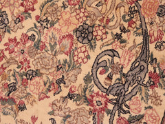 handmade Traditional Tamour Beige Pink Hand Knotted RECTANGLE 100% WOOL area rug 6x10