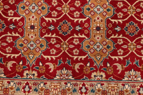 handmade Transitional  Red Gold Hand Knotted RECTANGLE 100% WOOL area rug 6x9