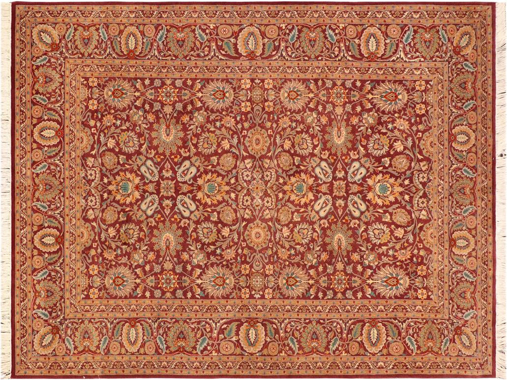 handmade Traditional New Asif Burgundy Grey Hand Knotted RECTANGLE 100% WOOL area rug 6x9