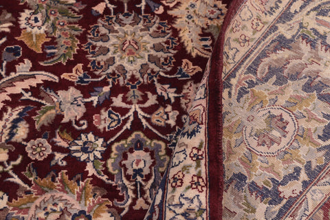 handmade Traditional Agra Red Blue Hand Knotted RECTANGLE 100% WOOL area rug 6x9