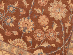 handmade Traditional Tabriz Brown Beige Hand Knotted RECTANGLE 100% WOOL area rug 6x9