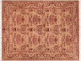 handmade Traditional Sayra Taupe Red Hand Knotted RECTANGLE 100% WOOL area rug 6x9