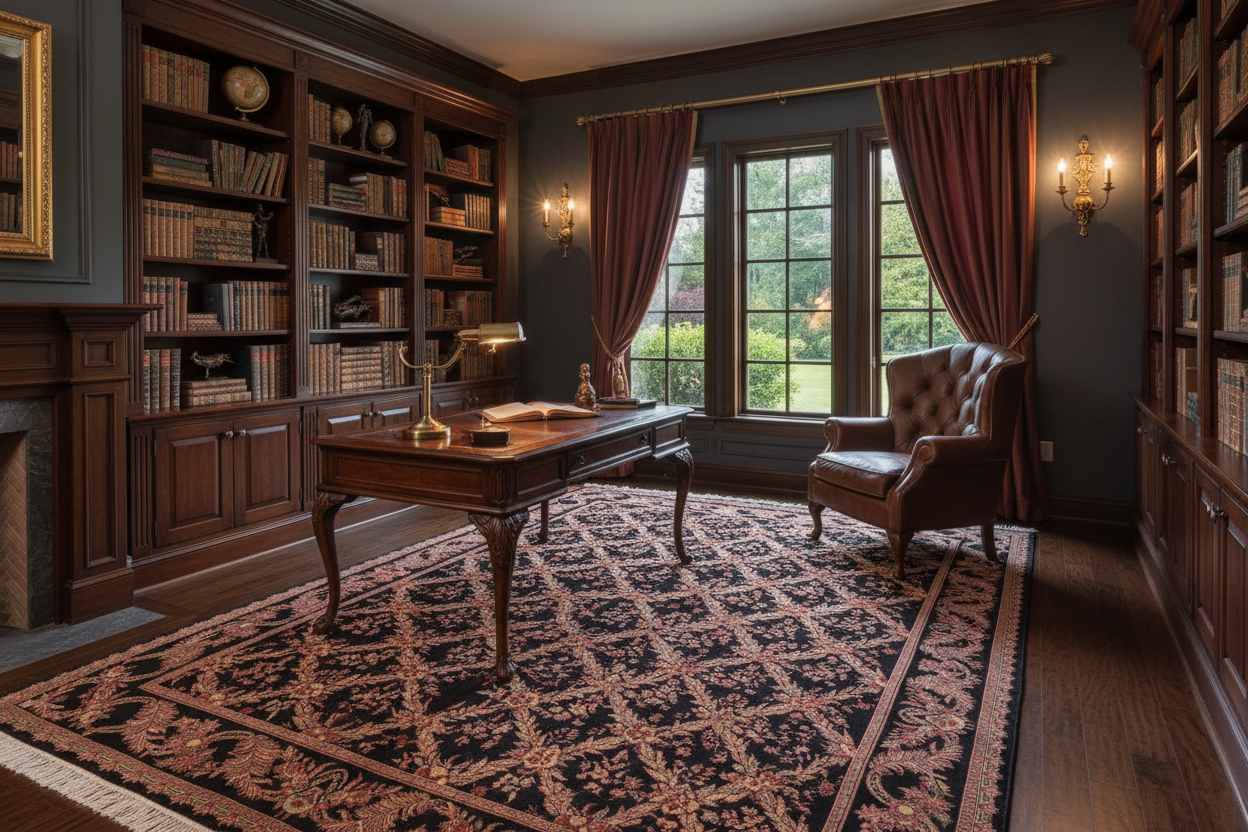 handmade Transitional Basan Black Rust Hand Knotted RECTANGLE 100% WOOL area rug 6x9