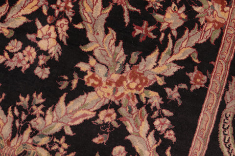 handmade Transitional Basan Black Rust Hand Knotted RECTANGLE 100% WOOL area rug 6x9