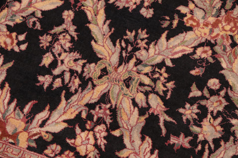 handmade Transitional Basan Black Rust Hand Knotted RECTANGLE 100% WOOL area rug 6x9