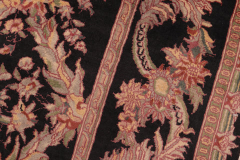 handmade Transitional Basan Black Rust Hand Knotted RECTANGLE 100% WOOL area rug 6x9