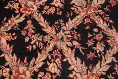 handmade Transitional Basan Black Rust Hand Knotted RECTANGLE 100% WOOL area rug 6x9