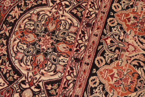 handmade Transitional Paracha Black Rust Hand Knotted RECTANGLE 100% WOOL area rug 6x9