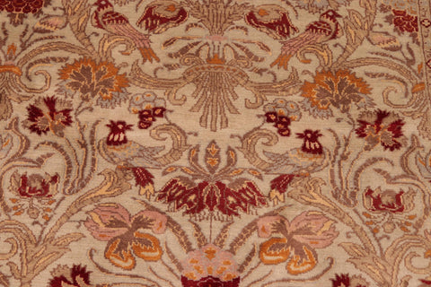 handmade Transitional Sayra Taupe Red Hand Knotted RECTANGLE 100% WOOL area rug 6x9