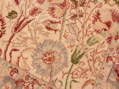 handmade Traditional Irfan Ivory Grey Hand Knotted RECTANGLE 100% WOOL area rug 6x10