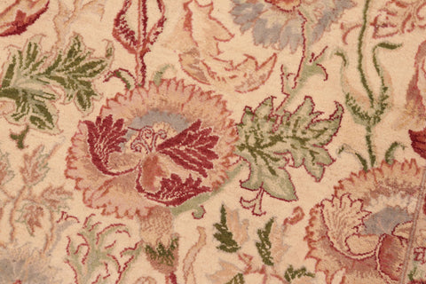 handmade Transitional Irfan Ivory Grey Hand Knotted RECTANGLE 100% WOOL area rug 6x10