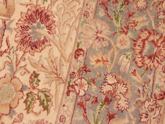 handmade Traditional Irfan Ivory Grey Hand Knotted RECTANGLE 100% WOOL area rug 6x10