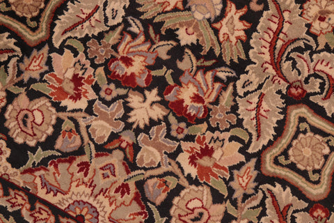 handmade Transitional Doop Black Green Hand Knotted RECTANGLE 100% WOOL area rug 6x9