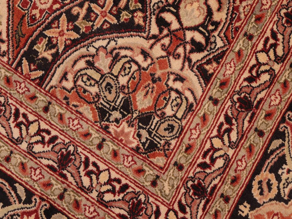 handmade Traditional Paracha Black Rust Hand Knotted RECTANGLE 100% WOOL area rug 6x9