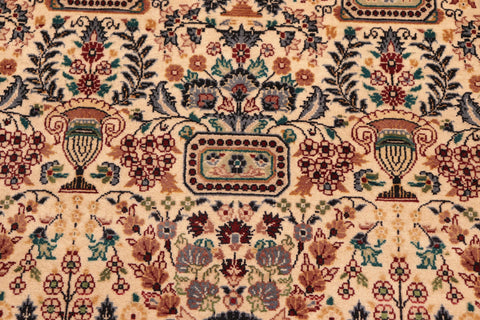 handmade Transitional Razia Beige Grey Hand Knotted RECTANGLE 100% WOOL area rug 6x9