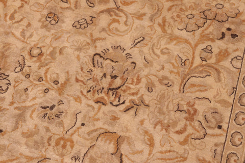 handmade Traditional Sukhan Beige Charcoal Hand Knotted RECTANGLE 100% WOOL area rug 6x9