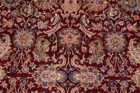 handmade Traditional Agra Red Teal Hand Knotted RECTANGLE 100% WOOL area rug 6x9