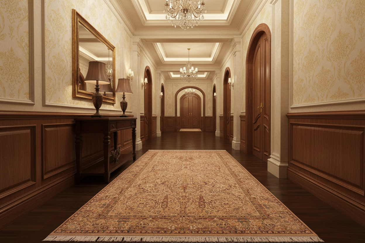 handmade Transitional Gulab Taupe Brown Hand Knotted RECTANGLE 100% WOOL area rug 6x10
