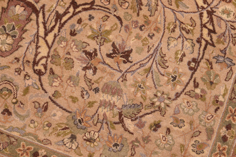 handmade Transitional Gulab Taupe Brown Hand Knotted RECTANGLE 100% WOOL area rug 6x10