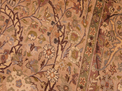 handmade Traditional Gulab Taupe Brown Hand Knotted RECTANGLE 100% WOOL area rug 6x10