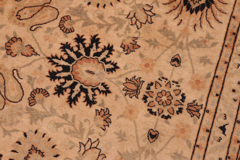 handmade Transitional New Asif Tan Green Hand Knotted RECTANGLE 100% WOOL area rug 6x9