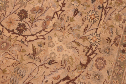 handmade Transitional  Taupe Brown Hand Knotted RECTANGLE 100% WOOL area rug 6x10