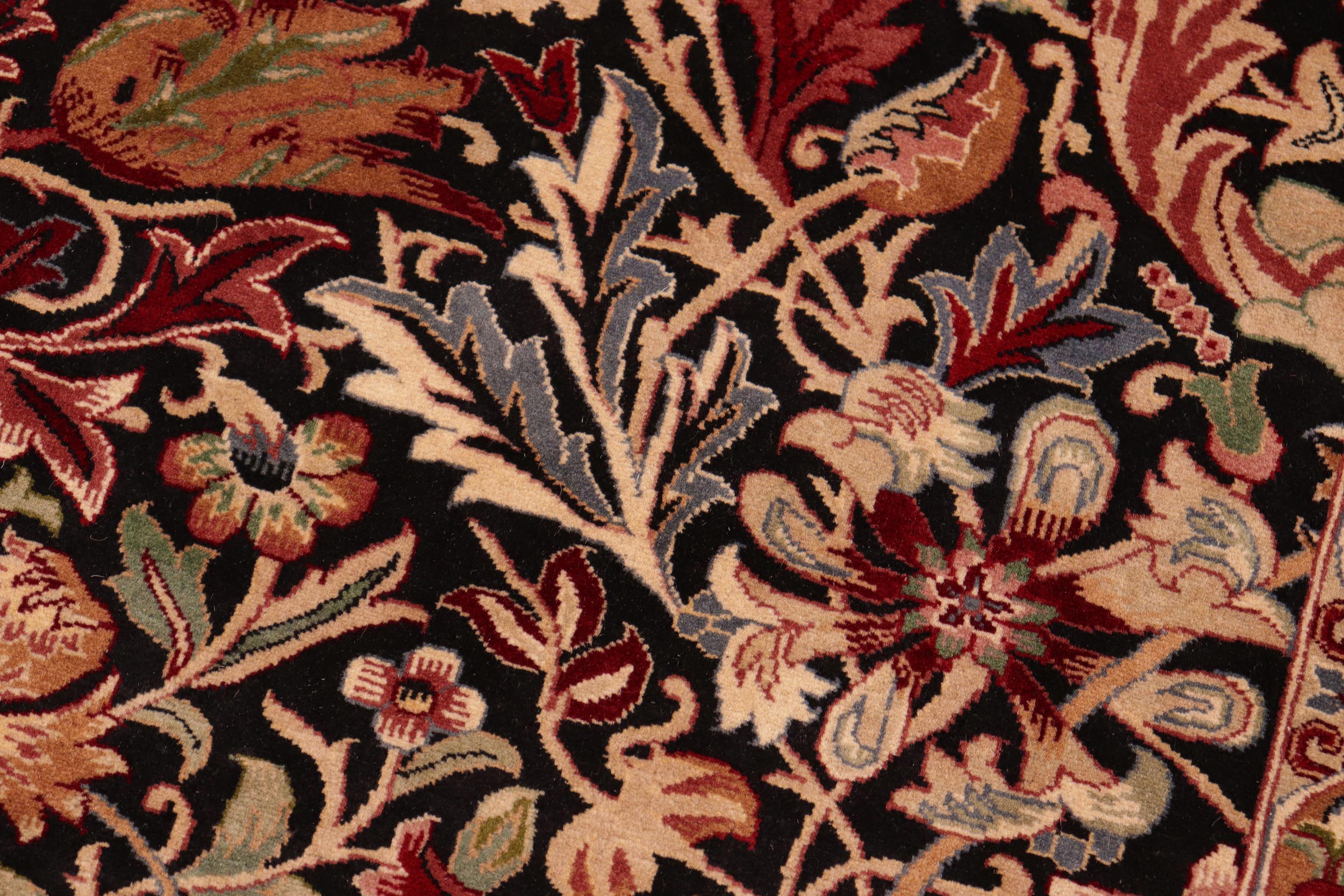 handmade Transitional Gulshan Black Red Hand Knotted RECTANGLE 100% WOOL area rug 6' x 9'