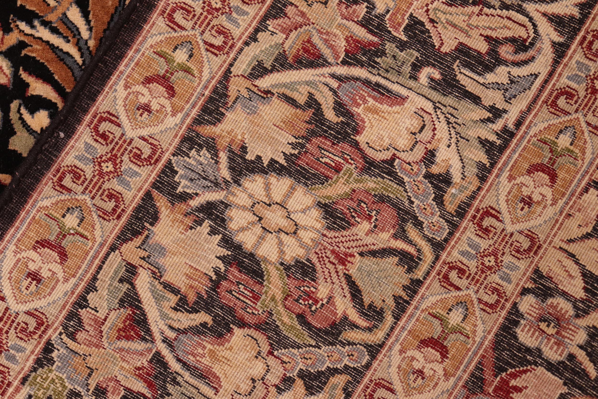 handmade Transitional Gulshan Black Red Hand Knotted RECTANGLE 100% WOOL area rug 6' x 9'