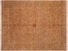 handmade Traditional Kasbeen Taupe Green Hand Knotted RECTANGLE 100% WOOL area rug 6x10