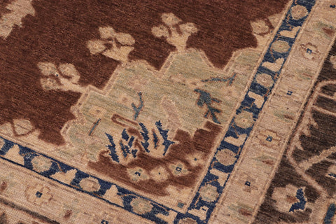 handmade Traditional Kafkaz Rust Charcoal Hand Knotted RECTANGLE 100% WOOL area rug 10' x 14'