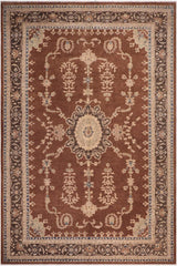 handmade Traditional Kafkaz Rust Charcoal Hand Knotted RECTANGLE 100% WOOL area rug 10X14