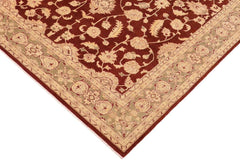 handmade Traditional Kafkaz Brown Green Hand Knotted RECTANGLE 100% WOOL area rug 10X14