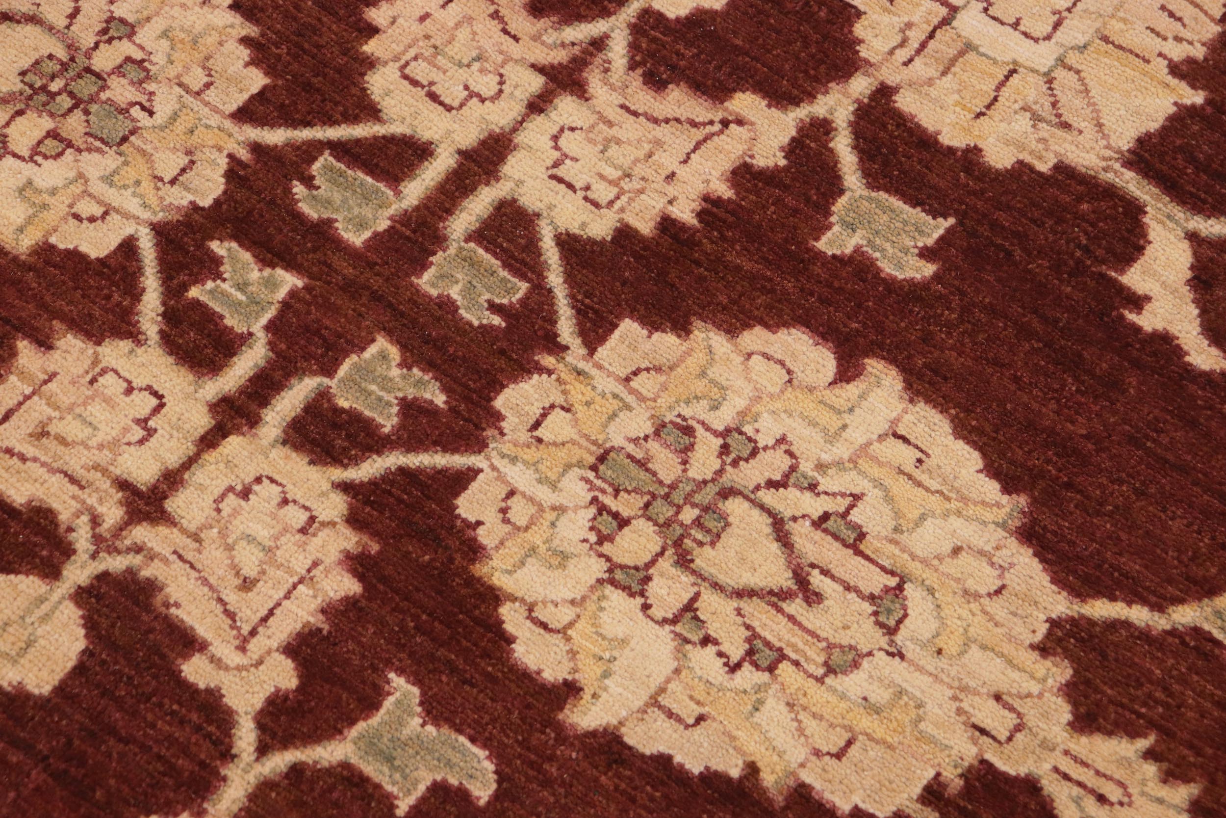 handmade Traditional Kafkaz Brown Green Hand Knotted RECTANGLE 100% WOOL area rug 10x14