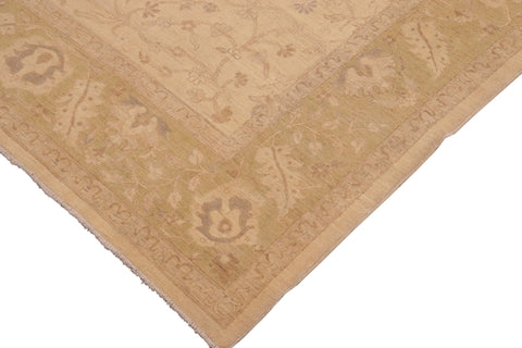 handmade Traditional Kafkaz Tan Green Hand Knotted RECTANGLE 100% WOOL area rug 10x14