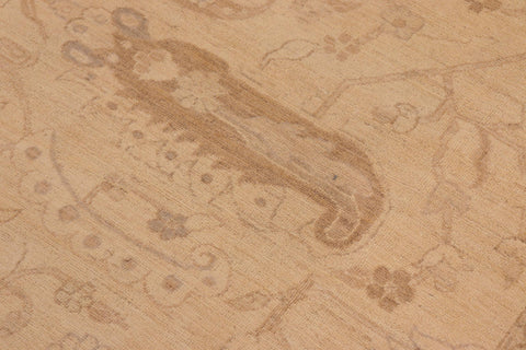 handmade Traditional Kafkaz Tan Green Hand Knotted RECTANGLE 100% WOOL area rug 10x14