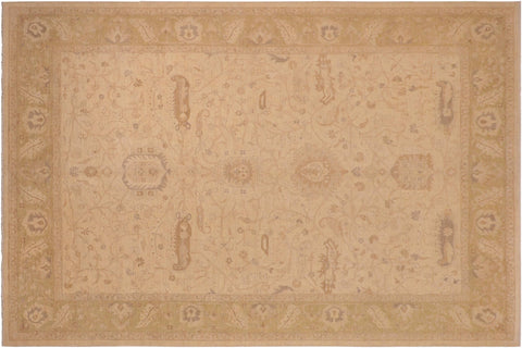 handmade Traditional Kafkaz Tan Green Hand Knotted RECTANGLE 100% WOOL area rug 10x14