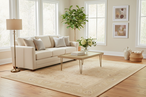 handmade Traditional Kafkaz Tan Green Hand Knotted RECTANGLE 100% WOOL area rug 10x14