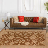 handmade Traditional Kafkaz Brown Beige Hand Knotted RECTANGLE 100% WOOL area rug 10 x 14