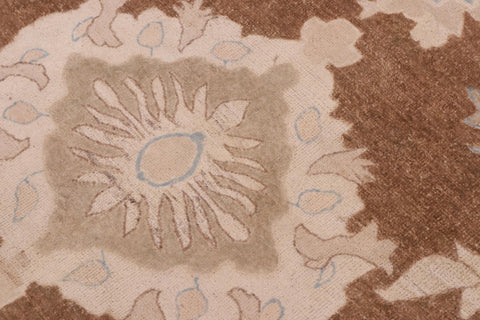 handmade Traditional Kafkaz Brown Beige Hand Knotted RECTANGLE 100% WOOL area rug 10x14