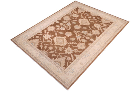 handmade Traditional Kafkaz Brown Beige Hand Knotted RECTANGLE 100% WOOL area rug 10x14