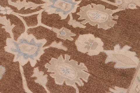 handmade Traditional Kafkaz Brown Beige Hand Knotted RECTANGLE 100% WOOL area rug 10x14