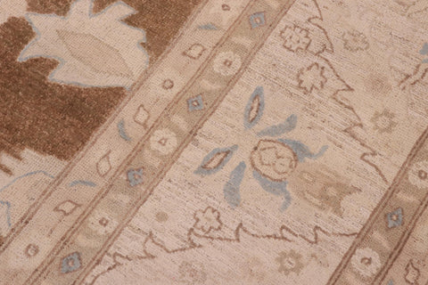 handmade Traditional Kafkaz Brown Beige Hand Knotted RECTANGLE 100% WOOL area rug 10x14