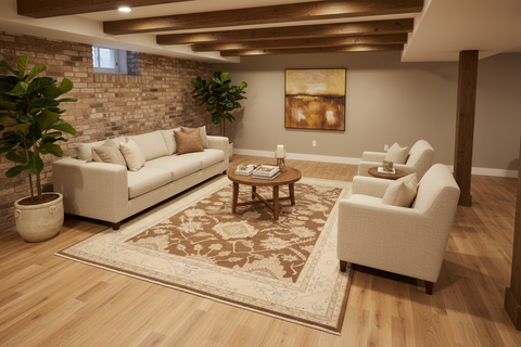 handmade Traditional Kafkaz Brown Beige Hand Knotted RECTANGLE 100% WOOL area rug 10x14