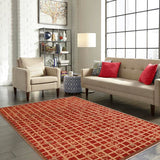 handmade Transitional Kafkaz Red Tan Hand Knotted RECTANGLE 100% WOOL area rug 10 x 14