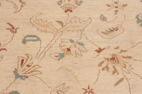 handmade Traditional Kafkaz Beige Brown Hand Knotted RECTANGLE 100% WOOL area rug 10x14